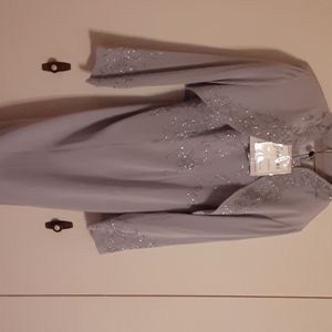 Jovani hand beaded long gown with jacket